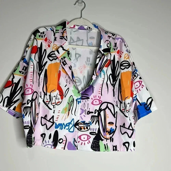 SHEIN Tops - SHEIN Curve Grapic Print Top